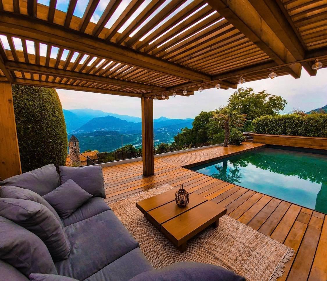 Family Suite With Garden And Amaizing View To Lugano Cademario Eksteriør billede