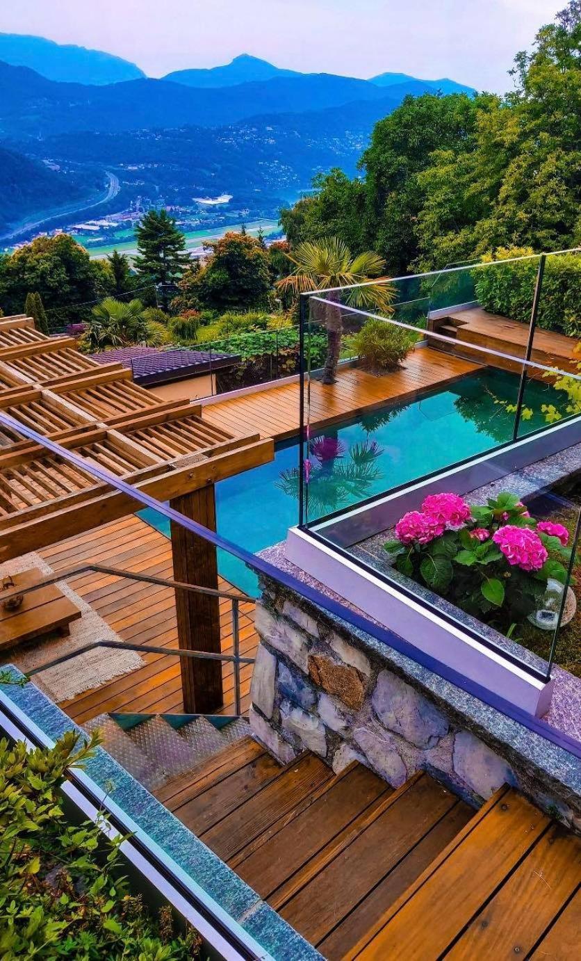 Family Suite With Garden And Amaizing View To Lugano Cademario Eksteriør billede